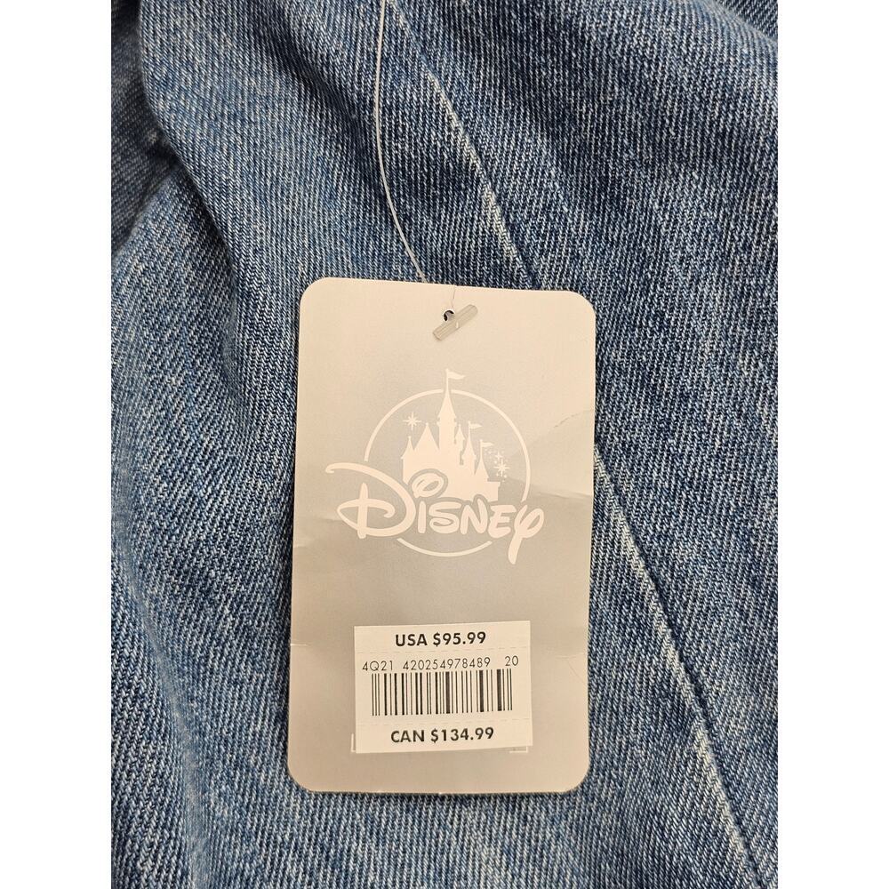 Disney Stitch Denim Jacket Women's Oversized XS Disneyland Paris Embroidered NWT - Picture 9 of 12